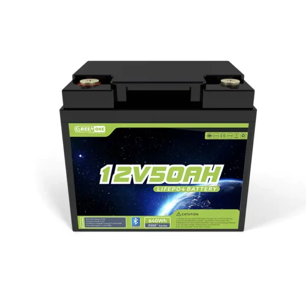 12V 50Ah LiFePO4 lithium battery